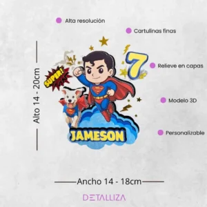 Topper de Superman volando