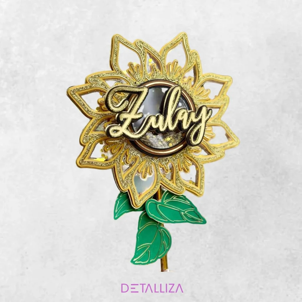 Toppers de Flores y Nombres